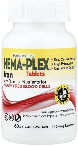 Nature's Plus Hema-Plex (Комплекс железа) таблетки 60 шт