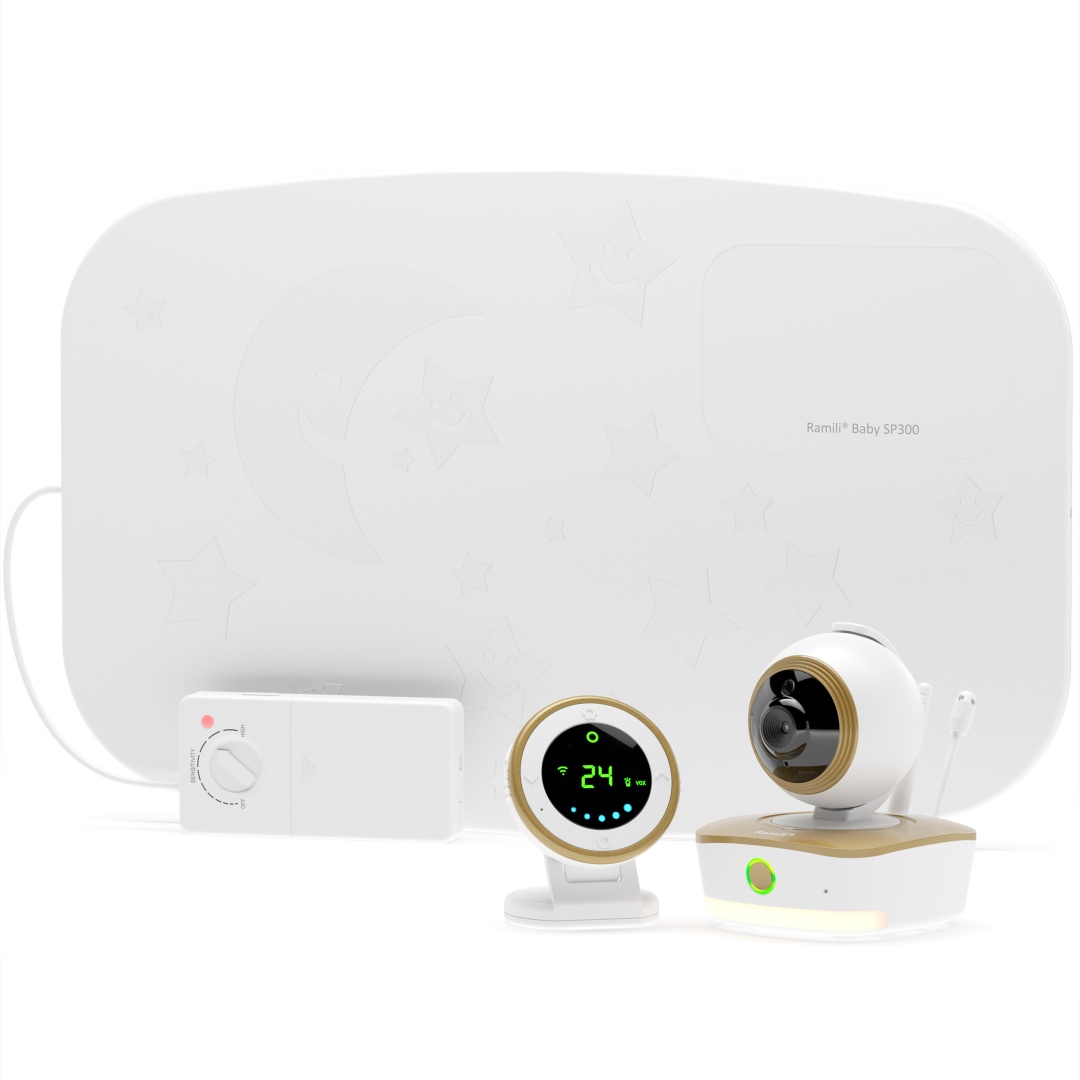 Видеоняня Ramili 3-в-1 Wi-Fi Full HD RV1800SP с монитором дыхания