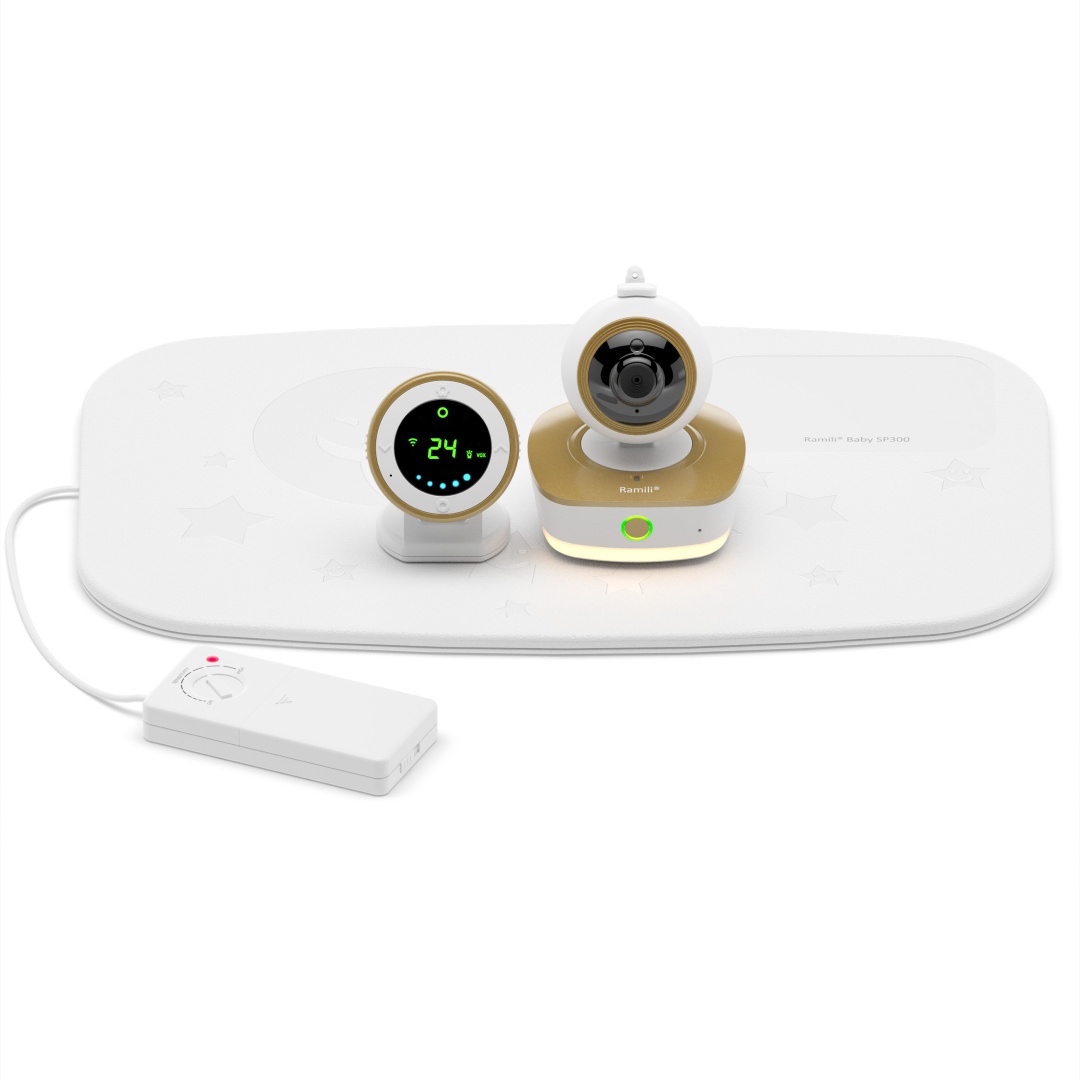 Видеоняня Ramili 3-в-1 Wi-Fi Full HD RV1800SP с монитором дыхания