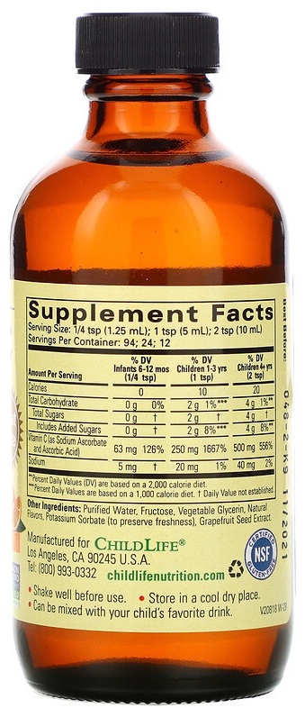 ChildLife Liquid Vitamin C жидкость 118