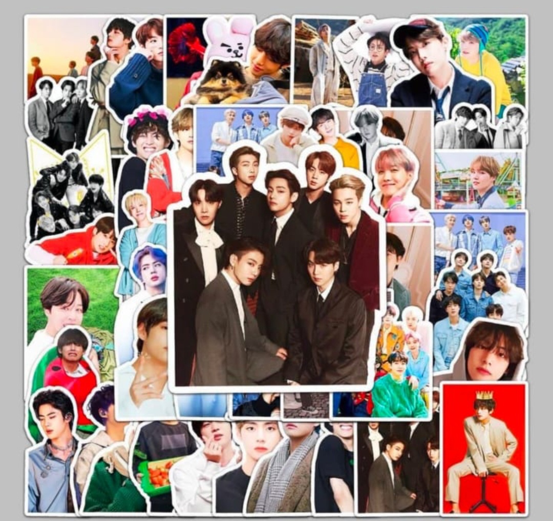 Лист наклейки BTS. 25шт