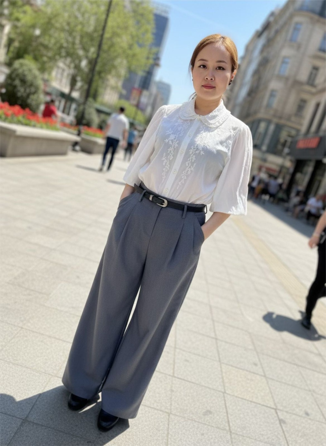 Классические брюки YANI collection серый