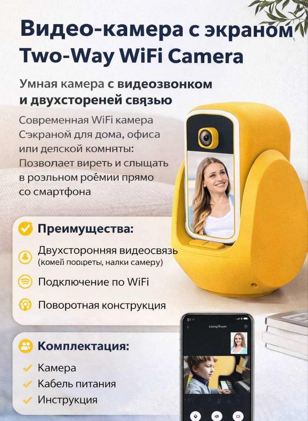 Видеоняня Two-Way WiFi Camera