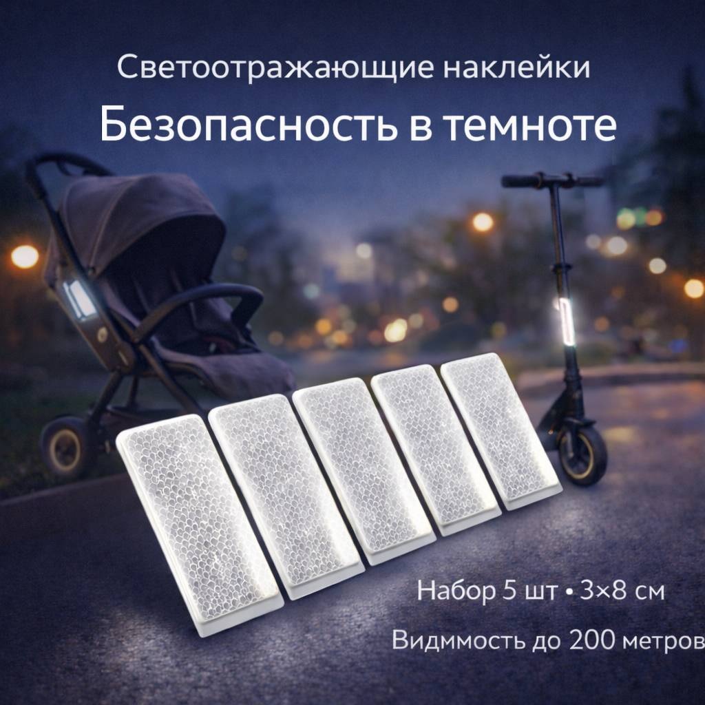 Cветоотражающая наклейка 30291071_774181497, белый