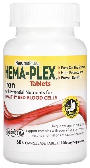 Nature's Plus Hema-Plex (Комплекс железа) таблетки 60 шт
