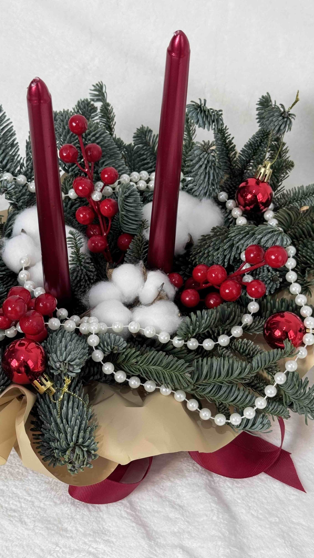 Новогодняя композиция из ароматного нобилиса и новогодних игрушек🎄,Celeste floral