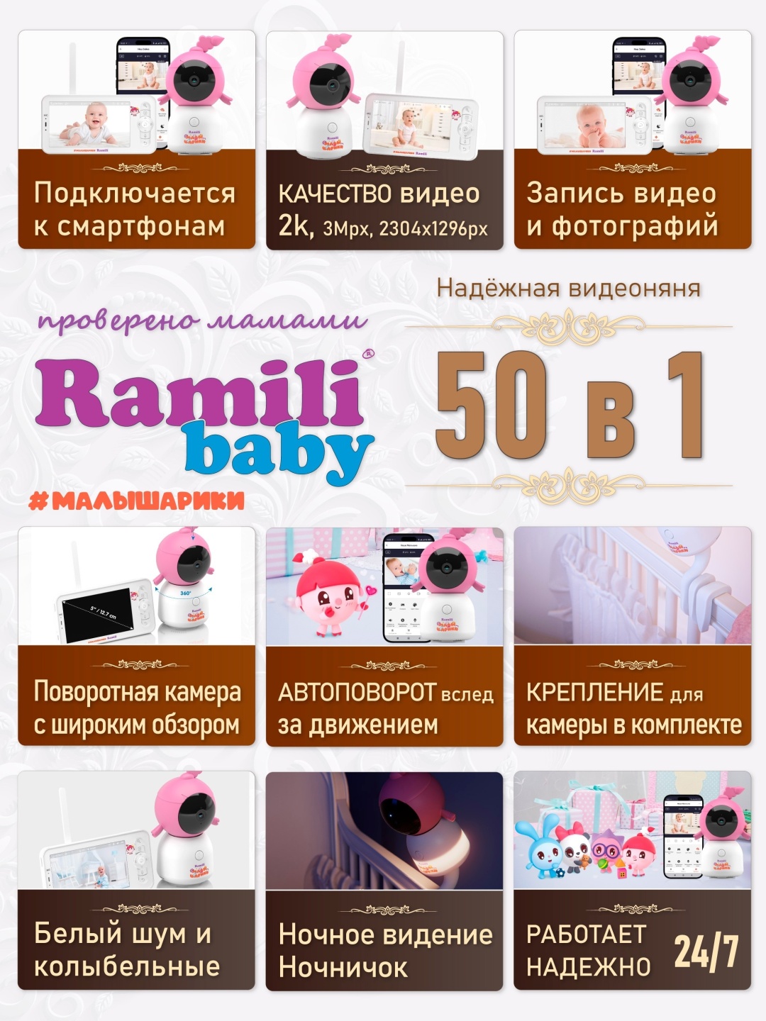 Видеоняня Ramili RV100NUSHA