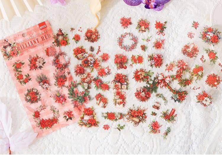 Наклейки цветы Briliant Red