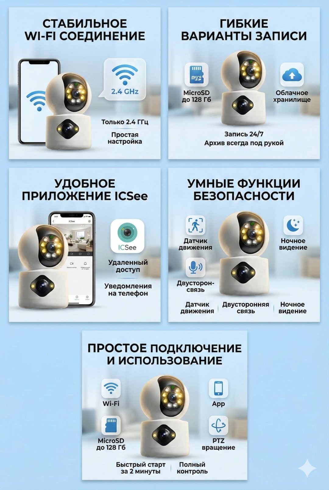 Видеоняня Lumorra через телефон и Wi fi