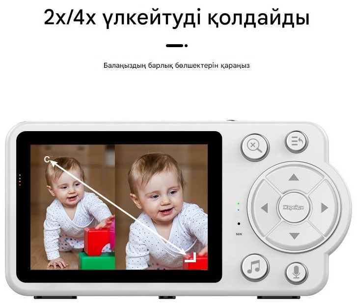 Видеоняня Видеоняня, розовая, 2,8 дюйма, беспроводная