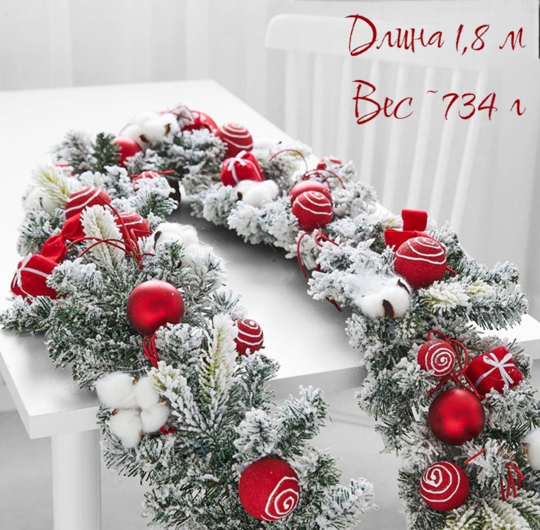 Гирлянда хвойная 180 см 1 шт