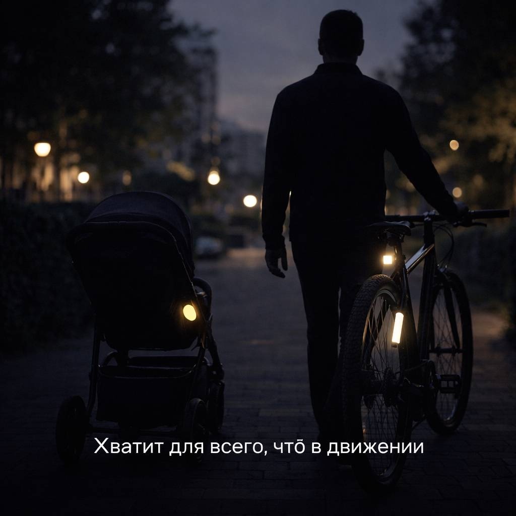 Светоотражающие наклейки набор 11 шт для коляски, велосипеда, самоката
