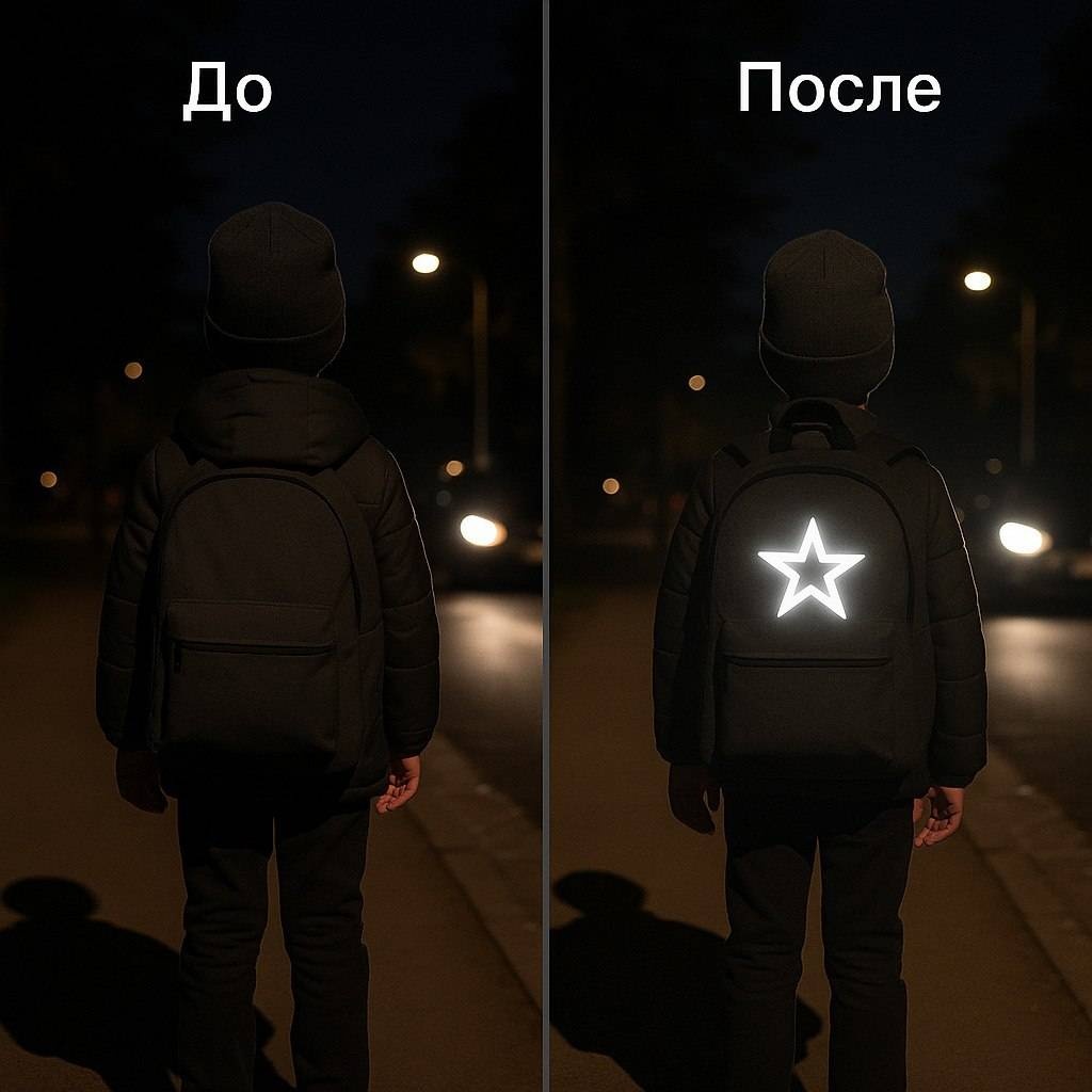 Cветоотражающая наклейка Almaexpress Светоотражающие термонаклейки для одежды и аксессуаров, серый
