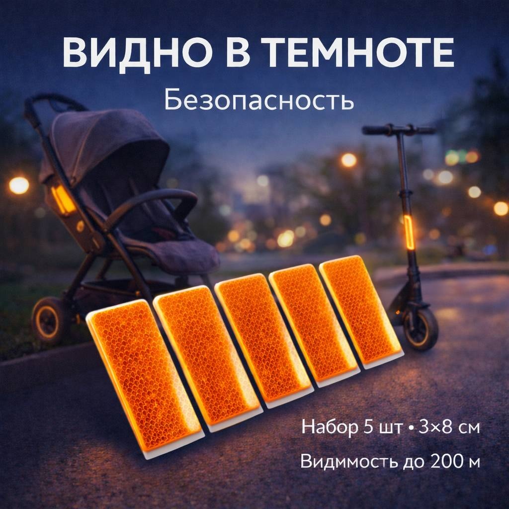 Cветоотражающая наклейка 30291071_526699792, оранжевый