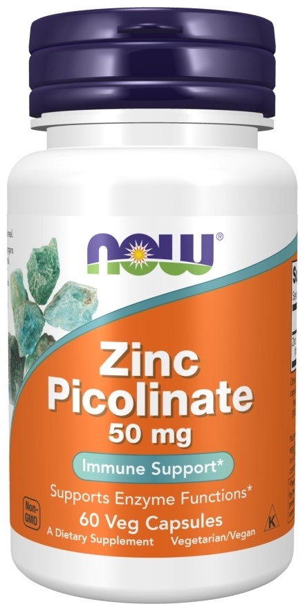 NOW Zinc Picolinate 50 мг капсулы 60 шт