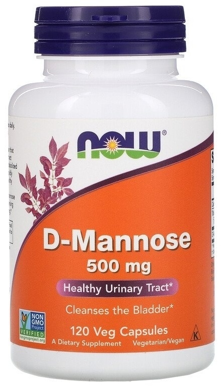 NOW D-Mannose 500 мг Д-Манноза, Здоровье мочеполовой системы капсулы 120 шт