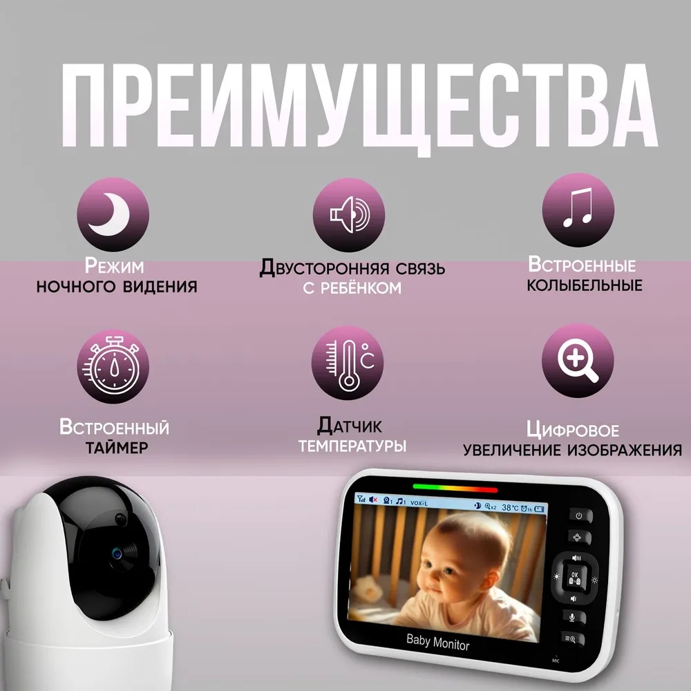 Видеоняня Baby Monitor SM651